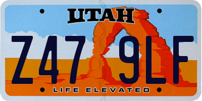 UT license plate Z479LF