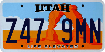UT license plate Z479MN