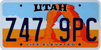 UT license plate Z479PC