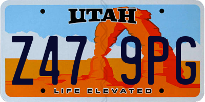 UT license plate Z479PG