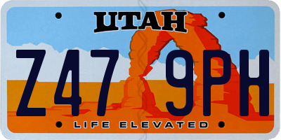 UT license plate Z479PH