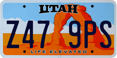 UT license plate Z479PS