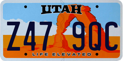 UT license plate Z479QC