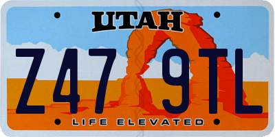 UT license plate Z479TL