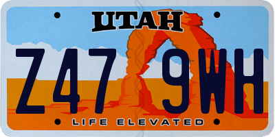 UT license plate Z479WH