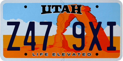 UT license plate Z479XI