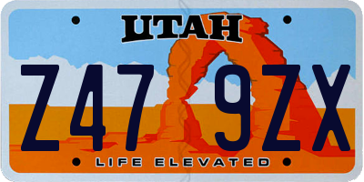 UT license plate Z479ZX