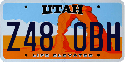 UT license plate Z480BH