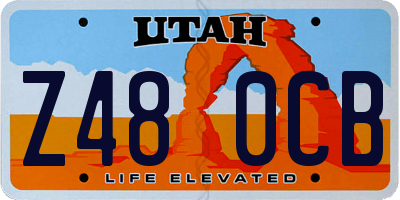 UT license plate Z480CB