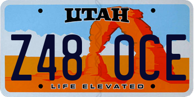 UT license plate Z480CE