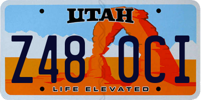 UT license plate Z480CI