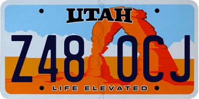 UT license plate Z480CJ