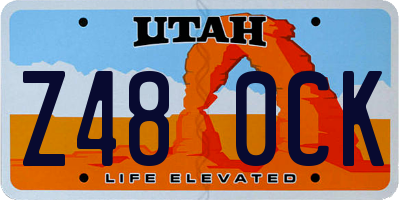 UT license plate Z480CK