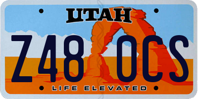 UT license plate Z480CS