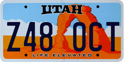 UT license plate Z480CT