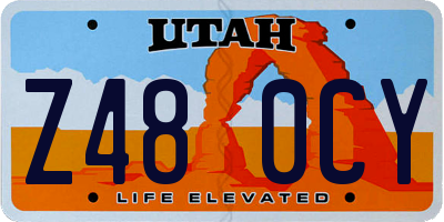 UT license plate Z480CY