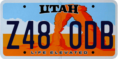 UT license plate Z480DB