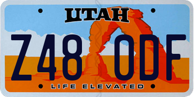 UT license plate Z480DF