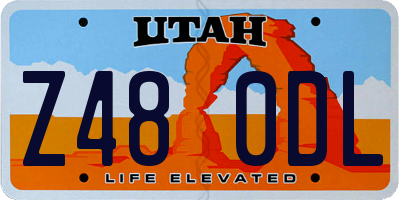 UT license plate Z480DL