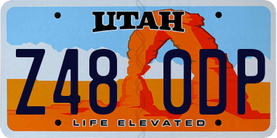 UT license plate Z480DP