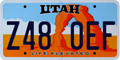 UT license plate Z480EF