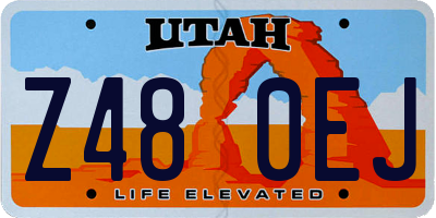 UT license plate Z480EJ