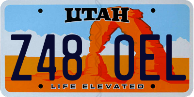 UT license plate Z480EL