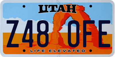 UT license plate Z480FE