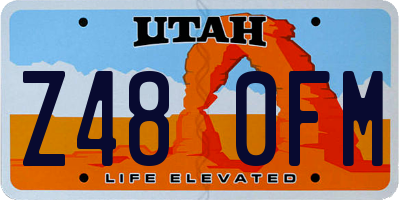 UT license plate Z480FM