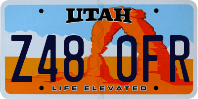 UT license plate Z480FR