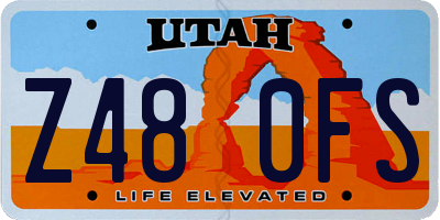 UT license plate Z480FS