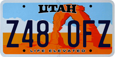 UT license plate Z480FZ