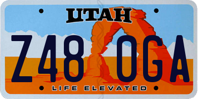 UT license plate Z480GA