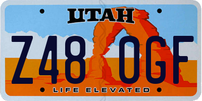 UT license plate Z480GF
