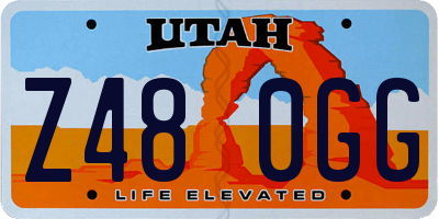 UT license plate Z480GG