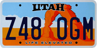 UT license plate Z480GM