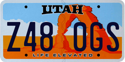 UT license plate Z480GS