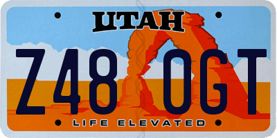 UT license plate Z480GT