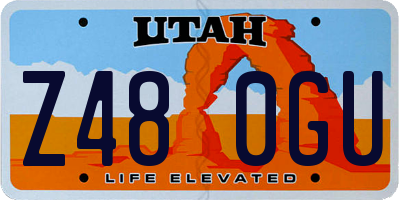 UT license plate Z480GU