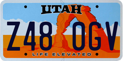 UT license plate Z480GV