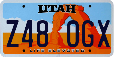 UT license plate Z480GX