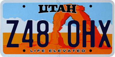 UT license plate Z480HX