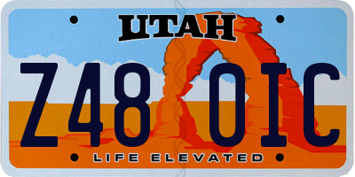UT license plate Z480IC