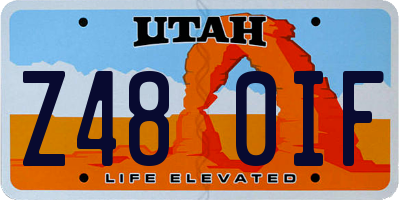 UT license plate Z480IF
