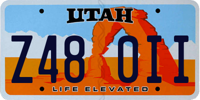 UT license plate Z480II