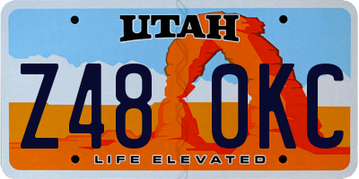UT license plate Z480KC