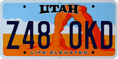 UT license plate Z480KD