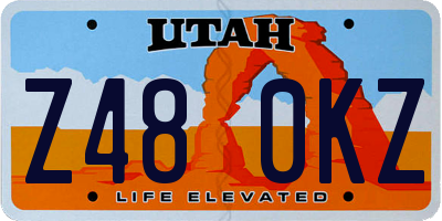 UT license plate Z480KZ