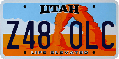 UT license plate Z480LC