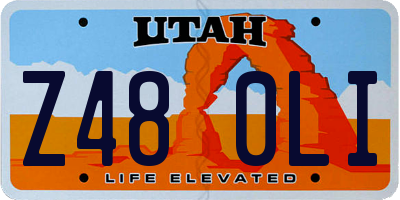 UT license plate Z480LI